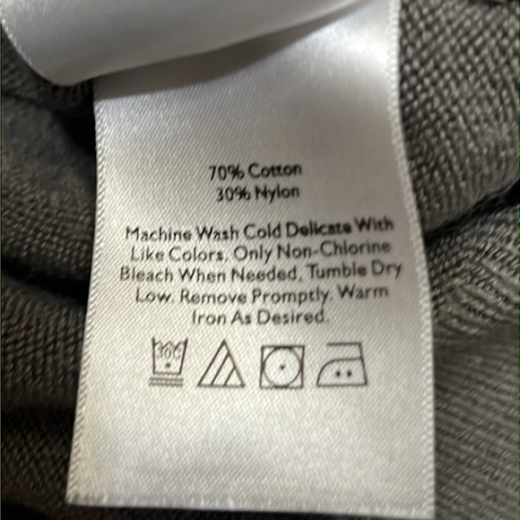 Eddie Bauer Gray Button Down Cardigan Flower Applique Sz M GUC - Picture 8 of 11